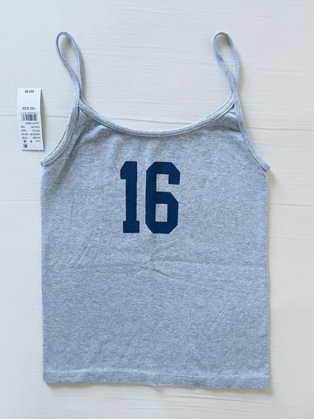 BNWT Brandy Melville-John Galt Grey Navy 16 skylar tank top